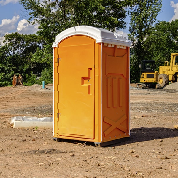 how often are the portable restrooms cleaned and serviced during a rental period in Pokagon MI